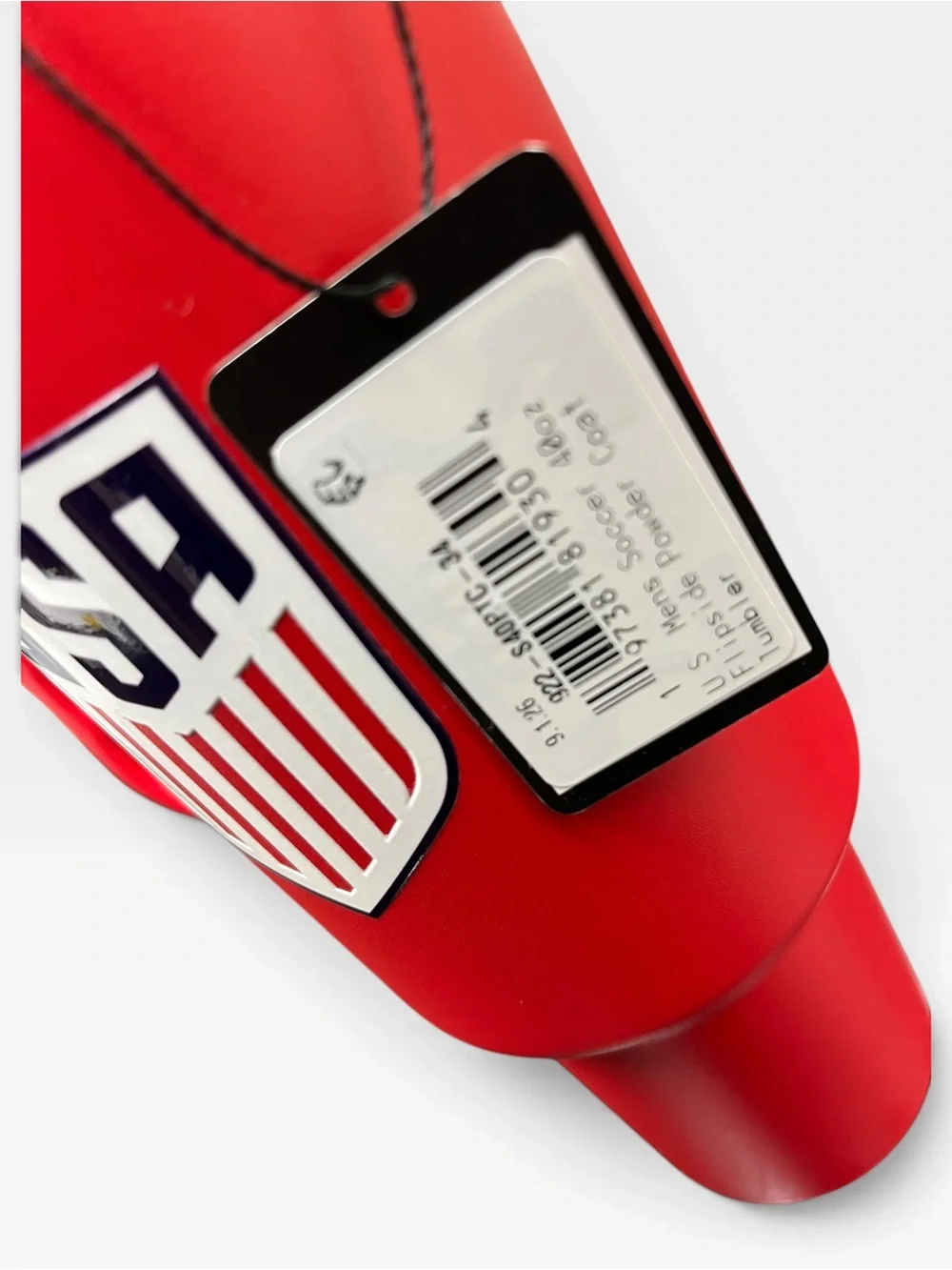 Logo Brands Soccer 40 oz Tumbler with Handle - Powder Coated-Stainless Steel wit